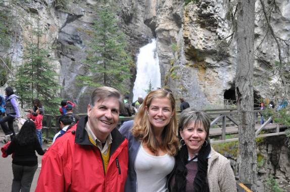 Encontro com um casal de gaúchos no Johnston Canyon, no Banff National Park, em Alberta, no Canadá